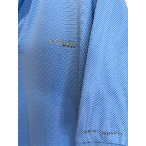 Columbia PFG Omni-Shade Mens Polo Shirt XL Blue - Picture 3 of 9